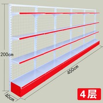 마트 편의점 곤도라 진열대 편의점 다층 과자 간식 상품 진열장 휴게실 베이커리 병원 약국, 단면 4.5m 길이 0.4m 너비 2m 높이 4층