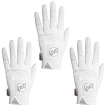 오아이오 여성용 가죽 뉴 골프장갑 OMG14002 왼손용 3p, 화이트