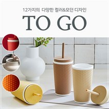 시둥마켓 +[시둥마켓]+_ 통 머그컵 스텐컵 개인텀블러 냉온물병 가벼운보온물병 보냉병, 스타일리쉬 컬러엔모던 도자기 텀블러 400ml, 오렌지