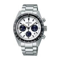 Seiko Prospex Speedtimer 솔라 크로노그래프 스포츠 화이트 다이얼 시계 SSC813P1 블루. 스포츠 크로노그래프