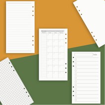 6공 시스템 다이어리 속지 육공 A6 32절 리필 내지, 체크리스트