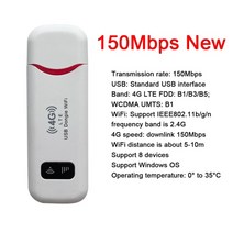 유심 라우터 이동식 와이파이 인터넷 에그 데이터 차량용 4g lte 무선 usb 동글 모바일 광대역 150mbps 모뎀 스틱 sim 카드 usb wifi 어댑터 무선 네트워크, 150mbps 새로운