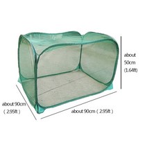 aqumotic 꽃 헛간 정원 와이어 접이식 천막 야채 다육 식물 새 방지 그물 커버 홈 발코니 복도 음영 도구, 초록