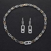 테니스목걸이 모이사나이트 큐빅 여자취업선물 럭셔리 사각형 모양 쌓을 수있는 펜던트 목걸이 아름다운 전체 지르콘 테니스 체인 두바이 여성 파티 보석 선물 n0583