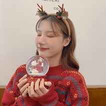 SGAKIC 크리스마스 루돌프 머리띠 사슴뿔, 브라운