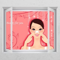 아트박스/꾸밈 is209-Beauty for you_창문그림액자_뮤럴시트지, F타입-러블리베이지