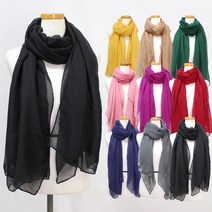 지오벤투 20가지색상 빅사이즈 무지 롱 스카프 머플러 목도리 봄 여름 가을 겨울