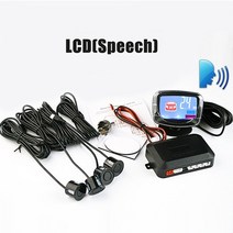 카오디오 기어봉 sinovcle 자동차 주차 센서 키트 부저ledlcd 디스플레이 역방향 백업 레이더 모니터 시스템 12v 8 색 37, 음성 LCD, 하얀