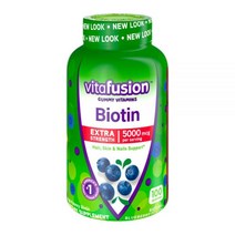 Vitafusion 엑스트라 스트렝스 비오틴 천연 블루베리 5000 mcg 100 Gummies