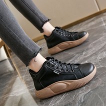 통굽 하이탑 슈즈 플랫폼 발편한 기능성 무지외반증 신발 트렌디 패션