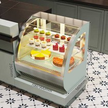 제과 쇼케이스 스벅 미니 냉장 카페 탕후루 탁상용, 0.7m 블랙 직각형