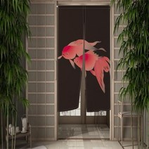 동물 문 커튼 중국어 잉어 호랑이 표범 새 파티션 화면 복도 입구 출입구 일본 방 장식, CTS00096+65x90cm