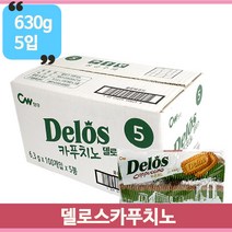 청우식품 델로스 카푸치노 630g 5입 탕비실 사무실 편의점 마트 과자 간식, 1개