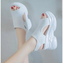 자칠 샌들 9cm 웨지힐 여성 샌들