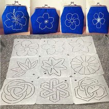 Bequilter 9개 세트 퀼팅 크리에이션 스텐실 바느질 키트 템플릿 핸드메이드 DIY 도구