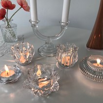 유리 크리스털 글라스 캔들홀더 컷팅 캔들관리용품 티라이트 촛대
