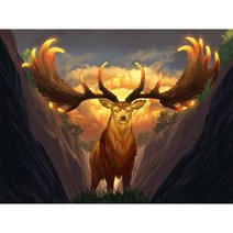 풍수 보석십자수 사슴 건강 장생 성공 재운 끌어모으는 길조 상서 고귀 신비로운 꽃사슴 동물 큐빅가득그림 집콕취미 집들이 개업선물 비즈 큐빅 수제공예 DIY키트 액자없음, 꽃사슴12번, 70*90CM