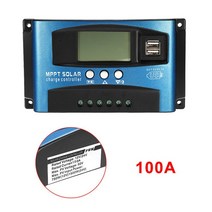태양광 태양열 컨트롤러 충전 태양전지 MPPT 광 충전 컨트롤러 듀얼 USB LCD 디스플레이 12V 24 V 부하, 05 100A