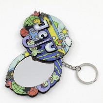 제주감성기념품 입체거울 키링, 한라산입체거울