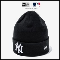 뉴에라 KNIT CUFF BEANIE MLB 뉴욕 리그 베이직 커프 비니 블랙 12866306, 없음