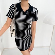 베이시코 / 마린스트라이프 미니 니트원피스