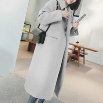 그와 그녀의 재킷 여성 겨울 따뜻한 트렌치 롱 코트 아웃웨어 옷깃 울 오버
