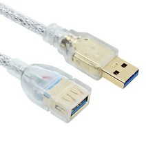 넥시 USB3.0 투명쉴드형 연장케이블 USB키보드 프린터 복합기 외장하드 게임패드 스마트폰충전잭 MF 연장선 노이즈필터 고급형, 1m, 1개