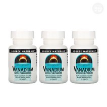 소스 내추럴스 Source Naturals 바나듐 위드 크롬 90정 X 3통