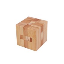 큐브 매직 볼 두뇌 티저 지능형 조립 나무 3D 퍼즐 게임, Square lock-058