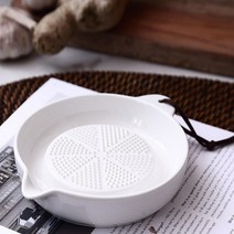 세라믹 마늘 다지기 2P 와사비 생강 무 강판 즙짜개 그레이터 이유식 도자기 오로시가네