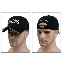 LishufenST NCIS 특수 요원 모자 해군 범죄자 조사 서비스 자수 조절 가능한 면 야구 (블랙) 바이오더