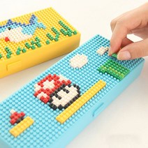 [RA㏓] 빠띠라인 나노블럭 필통 스타일 필기도구 연필케이스 문구용 아이디어 학용품 펜케이스 학생 사무용 ▷_§Ea, §§_여자