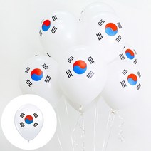 태극기 인쇄 풍선 10개입 응원 월드컵 올림픽 체육대회, 태극기인쇄풍선(10개입)