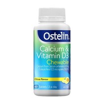 Ostelin 오스텔린 비타민D3 칼슘 츄어블 60정 Calcium Vitamin D3 Chewable, 1개