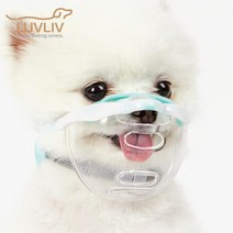 혀누닷컴 혀누닷컴 강아지 투명 입마개 소형견 애견 개 반려견 입가리개, 베리 S-핑크