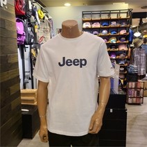 지프 NC12 공용 빅지프로고 반팔티셔츠 091WH