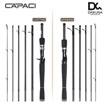 다이쿠나 CAPACI 울트라쇼트 ML 모바일 여행용 휴대용 로드 스피닝/베이트 루어낚시대