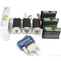 CNCTOPBAOS 3축 CNC 키트 Nema23 스테퍼 모터 12.0g(420온스) 입력 3A 112mm CW5045 드라이버 256 마이크로스텝 5축 마하3 컨트롤 카드