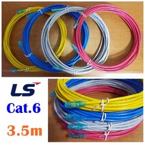 LS전선 UTP CAT6 블루RJ45 랜케이블 3.5m(제작상품), 옐로우(다이렉트), 1개