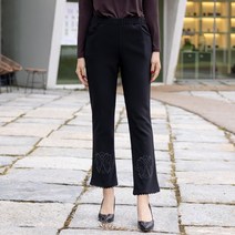 엄마옷 모슬린 나비수 기모 부츠컷바지 PN211036마담 미시옷 50대 중년여성의류 60대 엄마옷 빅사이즈 할머니옷 여성옷