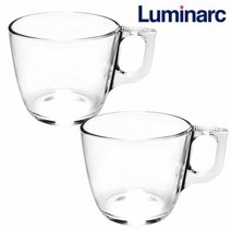 1300K 내열유리컵 220ml 2P세트 강화 커피잔 손잡이 투명머그컵, 단품