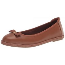 Anne Klein 엠버 발레 플랫 블랙블랙, 6.5, Cognac