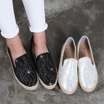 베리슈 당일발송 플라워 자수 에스파듀 슬립온