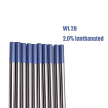 용접기 jinslu wl20 tungsten electrode professional tig rod 10pcs for tig 용접 토치 sky blue tip, 3.2mm, 15cm
