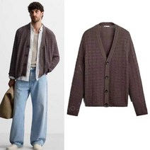 자라 가을 남성용 니트 가디건 스웨터 zara