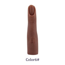 장례 연습 가짜 손가락 모델 도구 젤 매니큐어 도구 네일 아트 실리콘 조정 가능한 전문, 컬러6