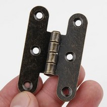 아이베란다 엔틱 둥근 H형 경첩 (피스포함) 35x55mm 가구 철물 힌지 IV