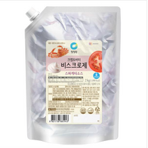 청정원 비스크 로제 스파게티 소스 2kg 파스타 비스큐, 1개