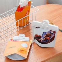 넓은 시리얼 과자 봉지 봉투 밀봉 집게 3종 2P, 소형(2개)