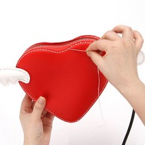 가방 부자재 끈 체인 새로운 심장 디자인 DIY 수제 가방 어깨 스트랩 PU 핸드백 세트 액세서리 대한 부품